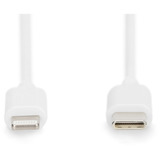 Digitus USB 2.0 Daten-/Ladekabel USB-C > Lightning, MFI zertifiziert weiß, 1 Meter, PD 2.0, Laden mit bis zu 60 Watt