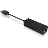 ICY BOX USB 3.2 Gen 1 Adapter IB-AC501a, USB-A Stecker > RJ-45 Buchse schwarz, Gigabit Ethernet