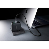 Intenso Intenso Power Adapter W100ACC GaN + C520C Kabel, Ladegerät schwarz, 100 Watt