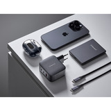Intenso Intenso Power Adapter W100ACC GaN + C520C Kabel, Ladegerät schwarz, 100 Watt