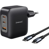  Intenso Power Adapter W100ACC GaN + C520C Kabel, Ladegerät schwarz, 100 Watt