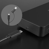 Lindy USB Typ C und Typ A Hybrid Laptop Dockingstation schwarz, DST-Pro, USB Typ C, USB Typ A, 4K