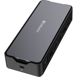 Verbatim USB-C Pro Docking Station mit SSD Steckplatz, Dockingstation aluminium/schwarz, HDMI, DP, RJ-45, USB-A, USB-C, SD, microSD, Audio