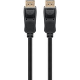 goobay Essential Kabel DisplayPort Stecker > DisplayPort Stecker, 8K / 144Hz schwarz, 2 Meter, 54 Gbit/s, DisplayPort 2.0 / 2.1