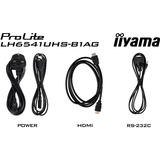 iiyama ProLite LH6541UHS-B1AG, Public Display schwarz (glänzend), UltraHD/4K, VA, HDMI