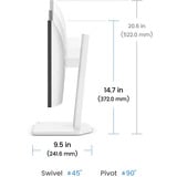 BenQ GW2490TC, LED-Monitor 60.5 cm (23.8 Zoll), weiß, FullHD, IPS, HDMI, DP, USB-C, 144Hz Panel