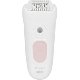 Braun Silk-épil 5-000, Epiliergerät weiß/rosa, incl. Reinigungsbürste