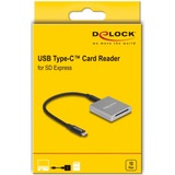DeLOCK USB Type-C Card Reader für SD Express (SD 7.1) Speicherkarten, Kartenleser aluminium