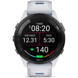 Garmin Forerunner 265, Smartwatch weiß/dunkelblau, 46 mm, Silikon-Armband