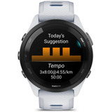 Garmin Forerunner 265, Smartwatch weiß/dunkelblau, 46 mm, Silikon-Armband