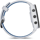 Garmin Forerunner 265, Smartwatch weiß/dunkelblau, 46 mm, Silikon-Armband