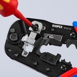 KNIPEX Crimpzange 97 51 13 für Westernstecker blau/rot, für RJ-45-Stecker