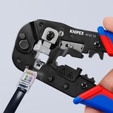 KNIPEX Crimpzange 97 51 13 für Westernstecker blau/rot, für RJ-45-Stecker