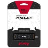 Kingston FURY Renegade 500 GB, SSD schwarz, PCIe 4.0 x4, NVMe, M.2 2280