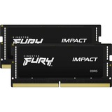 Kingston FURY SO-DIMM 32 GB DDR5-5600 Kit, Arbeitsspeicher schwarz, KF556S40IBK2-32, Impact, XMP
