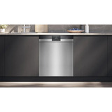 Siemens SN43ES22AE IQ300 , Spülmaschine schwarz/edelstahl (gebürstet), 60 cm, Home Connect