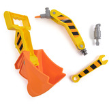Spin Master Rubble & Crew - Rubbles 2-in-1 Bagger-Fahrzeug, Spielfahrzeug mit Baggerschaufel, Schweißbrenner, Schraubenzieher, Schraubenschlüssel und Rubble Hundefigur