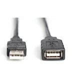 Digitus Aktives USB 2.0 Verlängerungskabel, 15 Meter schwarz, Repeater Kabel