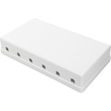 Digitus Konsolidierungs-Punkt Gehäuse, für 6x Keystone Module weiß, Aufputzbox, 6-Port