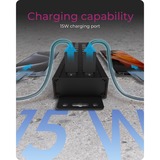 ICY BOX IB-HUB 1720-U3, USB-Hub schwarz