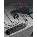 ICY BOX IB-HUB 1720-U3, USB-Hub schwarz