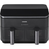 Cosori Heißluftfritteuse Dual Basket CAF-R901-AEU schwarz, 1.750 Watt, 2 Körbe je 4,25 Liter, mit Sichtfenster