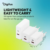Digitus USB GaN Ladegerät 45W, 1x USB-C, 1x USB-A weiß