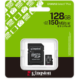 Kingston Canvas Select Plus 128 GB MicroSDXC, Speicherkarte schwarz, UHS-I U1, Class 10, V10