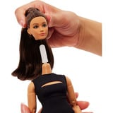 Mattel Barbie Basics Model 05 mit brünettem Haar, schwarzem Kleid und Heels, Puppe 