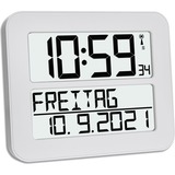 TFA Digitale Funkuhr TIMELINE MAX, Tischuhr weiß