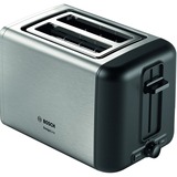 Bosch Home Kompakt-Toaster DesignLine TAT3P420DE edelstahl/schwarz, 970 Watt, für 2 Scheiben Toast