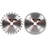EINHELL Kreissägeblatt-Satz HM, Ø 250 x 30mm, 3,2mm, 24Z / 60Z 2-teilig, für Zug-Kapp- & Gehrungssägen, Tischkreissägen
