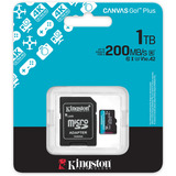 Kingston Canvas Go! Plus 1 TB microSDXC, Speicherkarte schwarz, UHS-I U3, Class 10, V30, A2