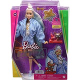 Mattel Barbie Extra Puppe mit hellblauem Rock & Jacke (blond) 