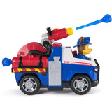 Spin Master Paw Patrol Fire Rescue - Chases Rettungsfahrzeug, Spielfahrzeug mit Geschoss-Abwurf und Chase Spielfigur