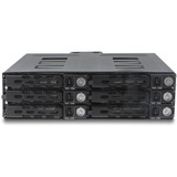 DeLOCK 5.25″ Wechselrahmen für 6 x 2.5″ SATA oder SAS HDD / SSD mit Schloss, Einbaurahmen 