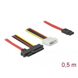 DeLOCK Adapterkabel SAS SFF-8482 > SATA 7Pin 50cm