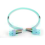 Digitus LWL Patchkabel, Duplex, SC > SC Stecker, Multimode OM3 türkis, 1 Meter