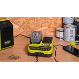 Ryobi 18 V ONE+ Akku-Schnellladegerät RC18180 grün/grau, Ladestrom 8,0A