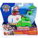 Spin Master Paw Patrol Fire Rescue - Rockys Tanklaster, Spielfahrzeug mit Greiferklaue und Behälter sowie Rocky Hundefigur