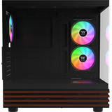 Thermaltake View 270 Plus WS ARGB , Tower-Gehäuse schwarz/holz, Tempered Glass x 2, Holz-Struktur