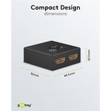 goobay Manuelle HDMI-Umschaltbox 2 auf 1 (4K @ 30Hz), HDMI Switch schwarz