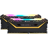 Corsair DIMM 16 GB DDR4-3200 (2x 8 GB) Dual-Kit, Arbeitsspeicher schwarz, CMW16GX4M2E3200C16-TUF, Vengance RGB Pro, INTEL XMP