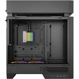 DeepCool CL6600, Tower-Gehäuse schwarz/holz, Tempered Glass