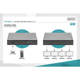 Digitus 4K HDMI Videowand-Prozessor, 2x2, HDMI Splitter schwarz, mit Fernbedienung