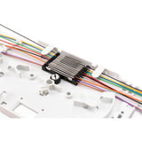 Digitus LWL Crimpspleißschutz, mit Telekomzulassung TS0338/96, Kabelführung silber, 15er Streifen, 