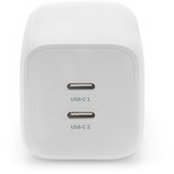 Digitus USB-C GaN Ladegerät 65 Watt, 2-Port weiß, PD 3.0, PPS-Funktion, 45W + 20W