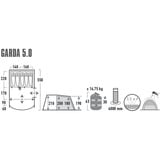 High Peak Familien-Tunnelzelt Garda 5.0 grau/grün