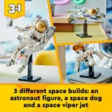 LEGO 31152 Creator 3-in-1 Astronaut im Weltraum, Konstruktionsspielzeug 