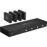 Lindy 4x4 HDMI Matrix Extender, HDMI Splitter schwarz, 70m, Cat.6, 18G 